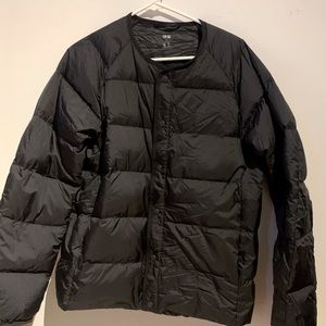 Uniqlo Light 100% Down Button-Down Jacket Black S